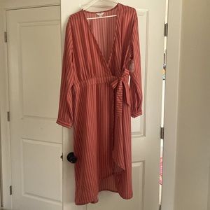 Pin striped ankle length dress
